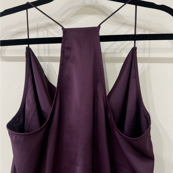 NWOT Express Plum cowl neck satin tank size small - Picture 7 of 7
